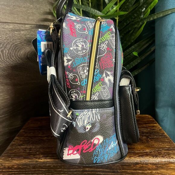 WondaPop Disney Villains Pop Art Mini Backpack in Black. Limited Edition. NWT! - Picture 8 of 16